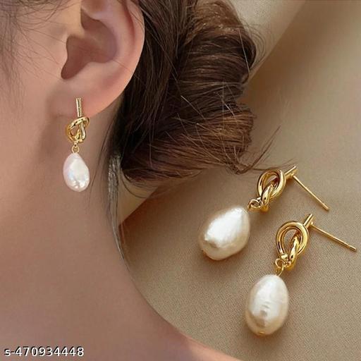 NEZE Pearl Knot Earrings