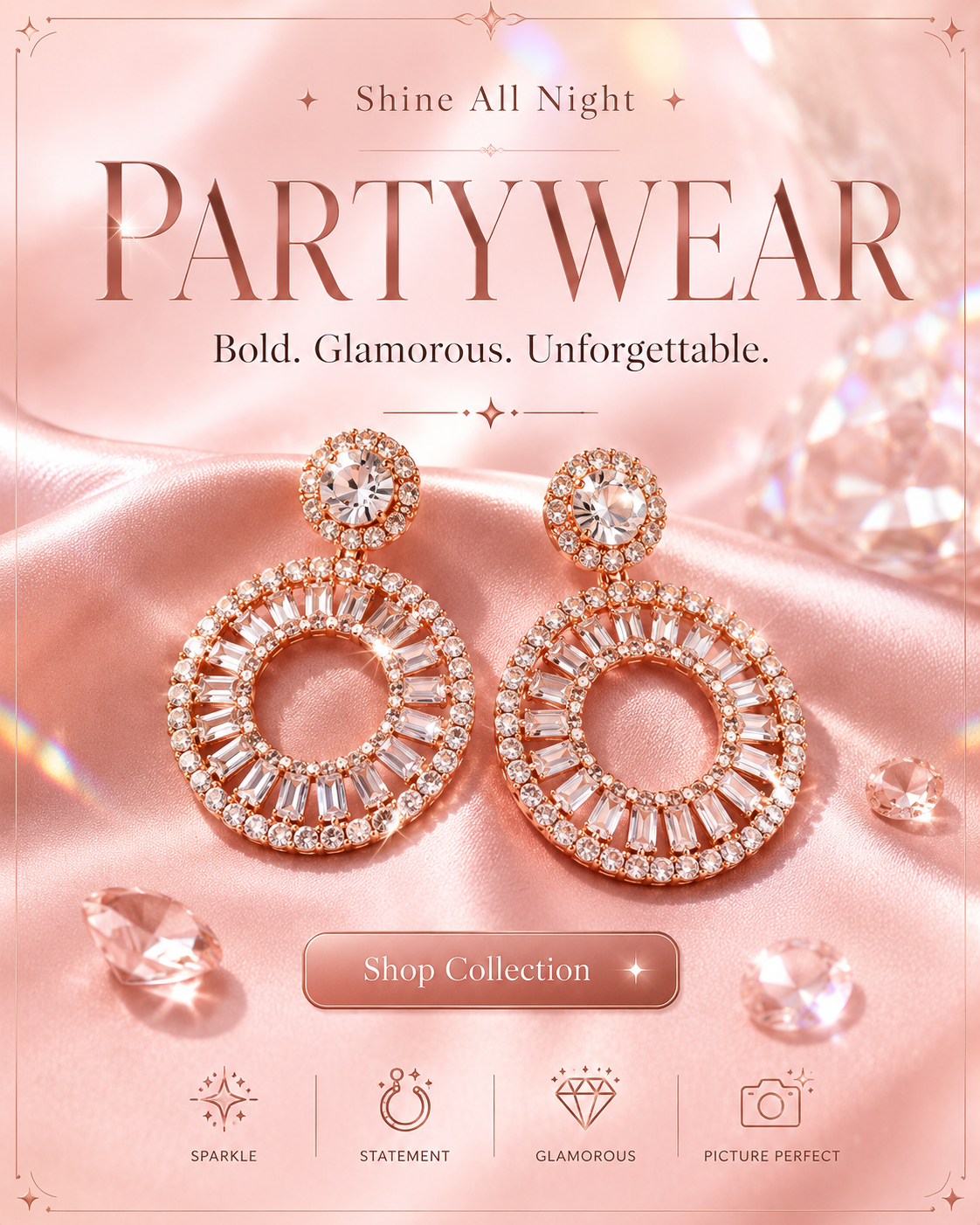 Party Wear Earrings collection banner