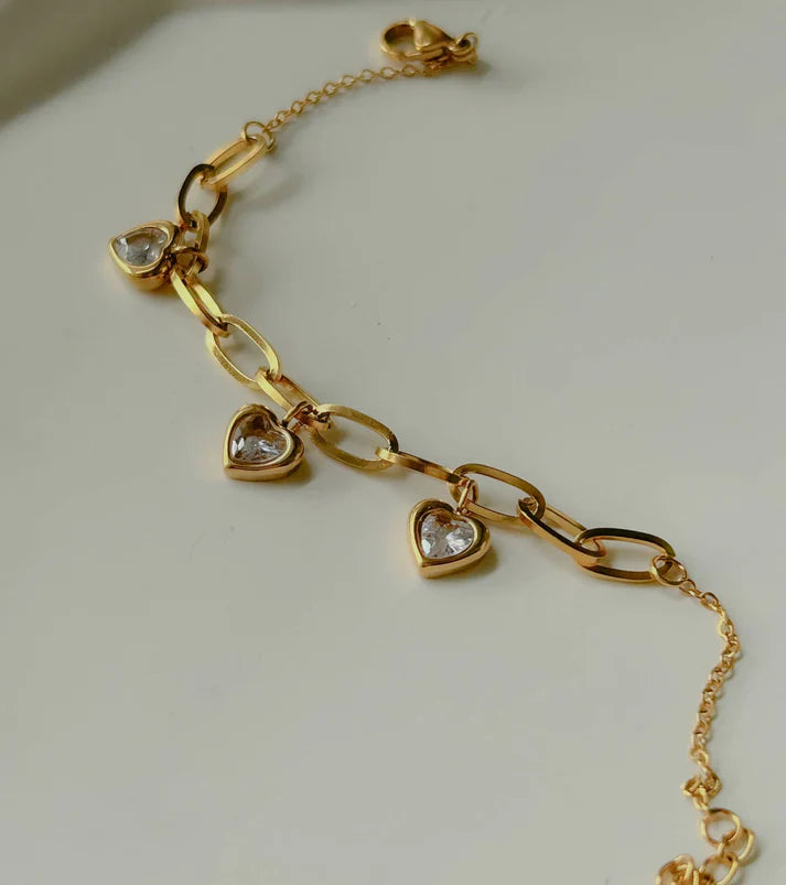 Charm Heart Link Bracelet