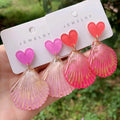 Candy Colors Ocean Shell Drop Earrings