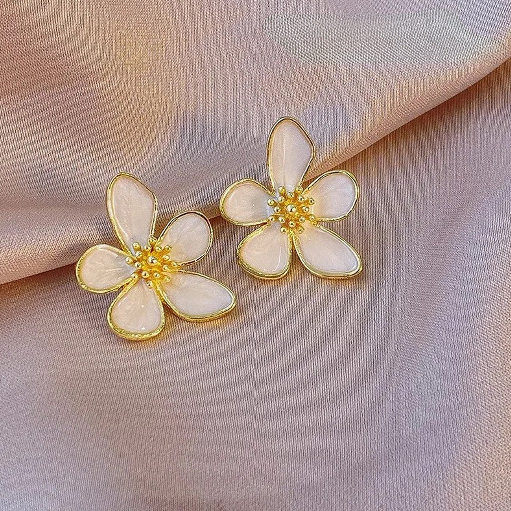 Enamel Lily Floral Studs earring