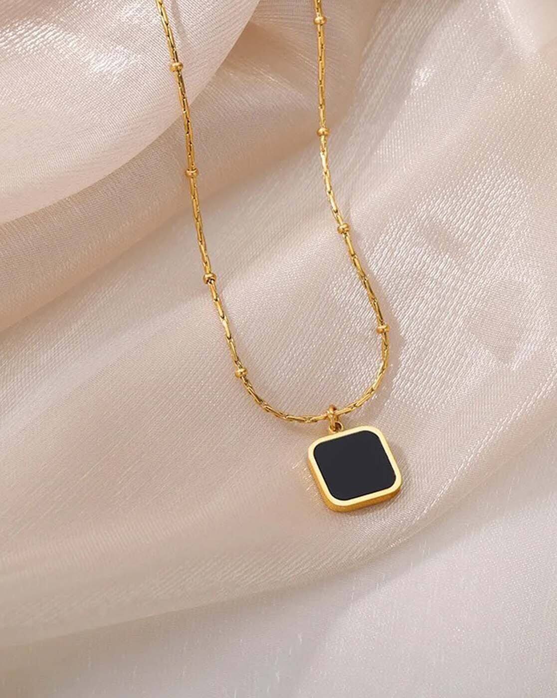 Black Square Necklace