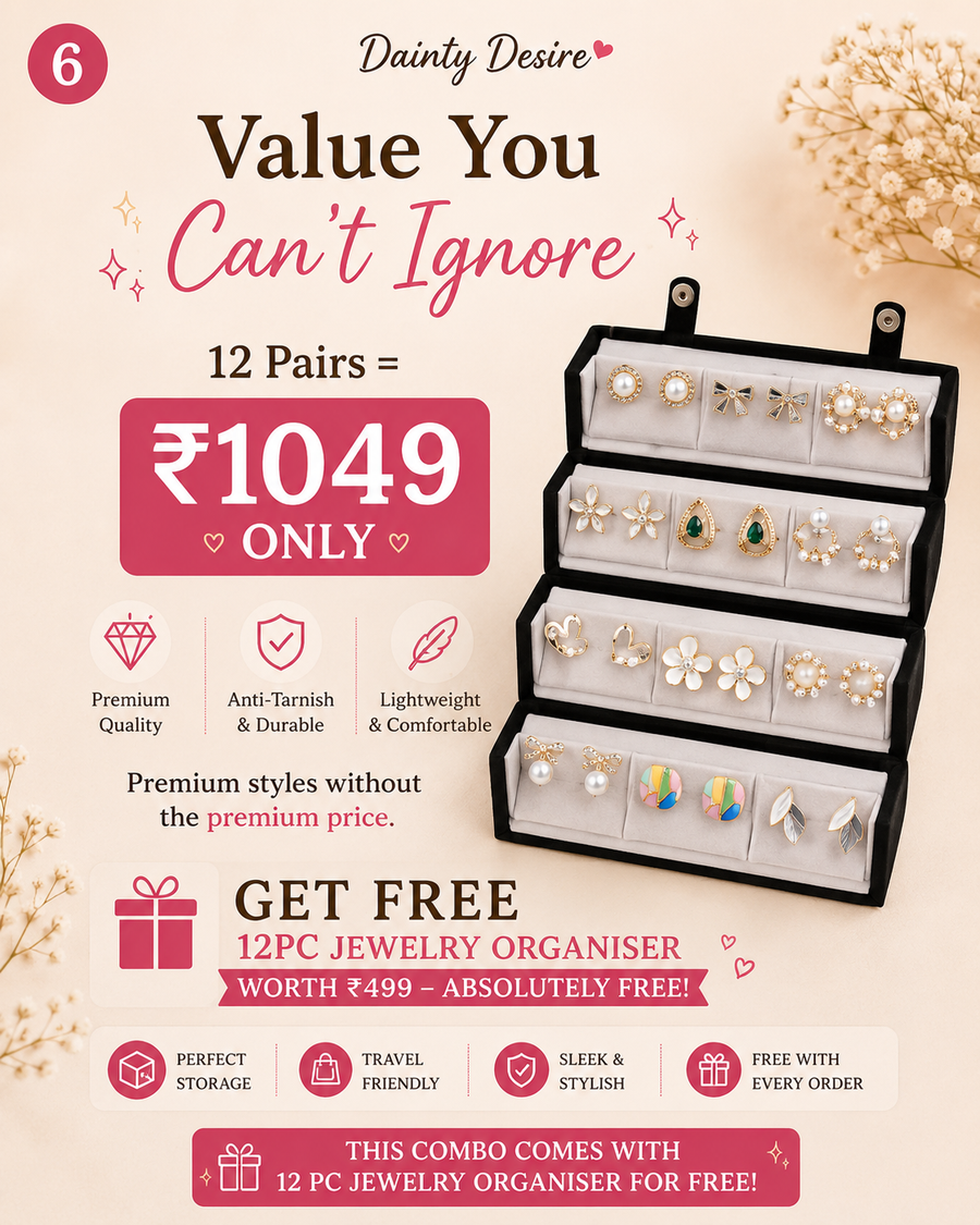 12 Pair of earrings at just 1049/-