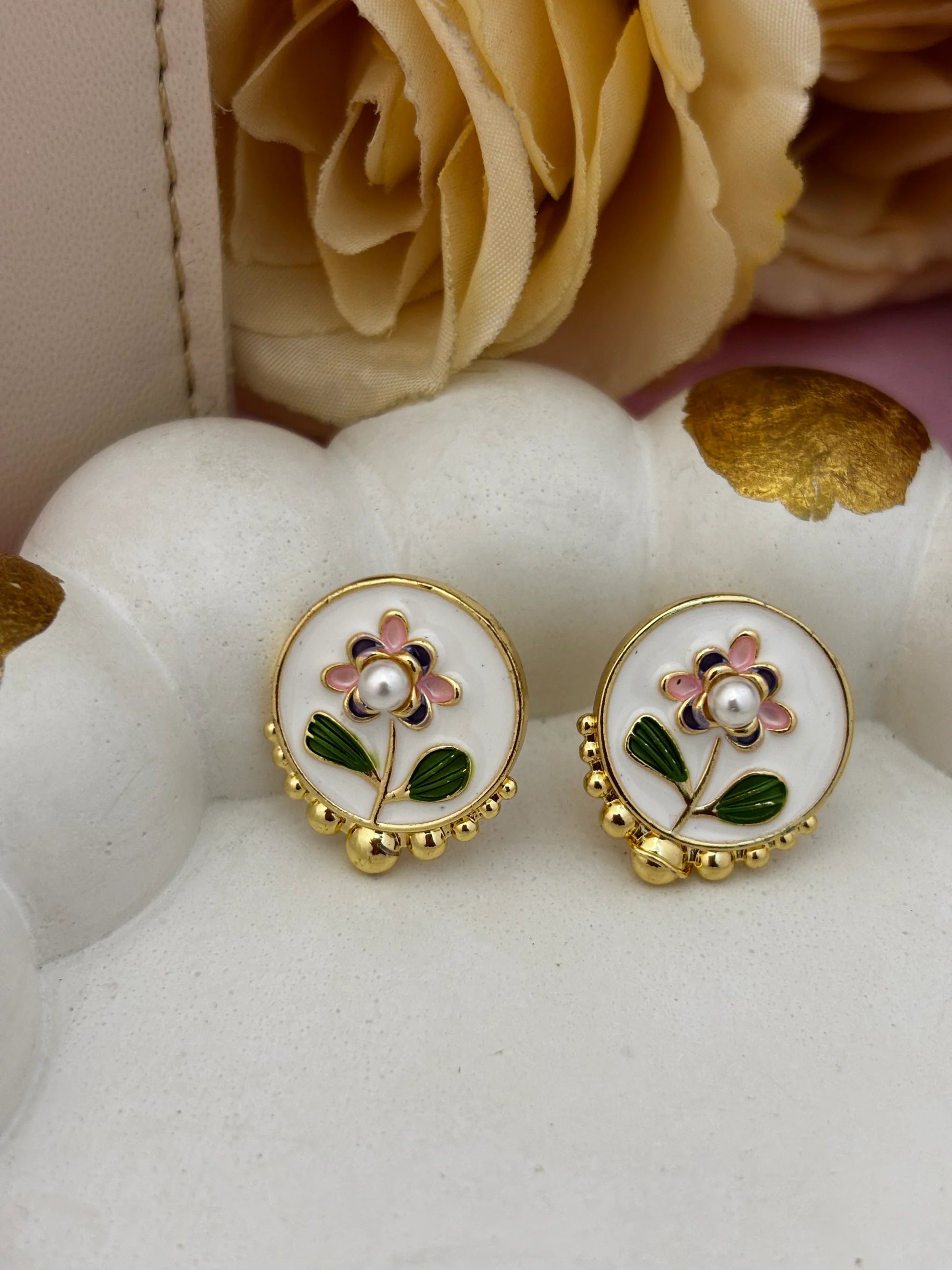 Monet Garden Oil Painting Earrings for