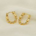 Bedazzle Zircon 18k Gold Plated Earrings