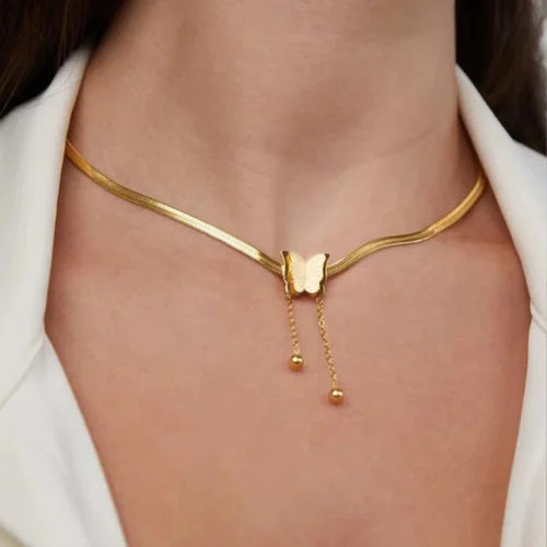 Butterfly Snake Chain Necklace