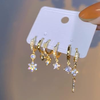 6pcs High-Quality Huggie Earrings Combo