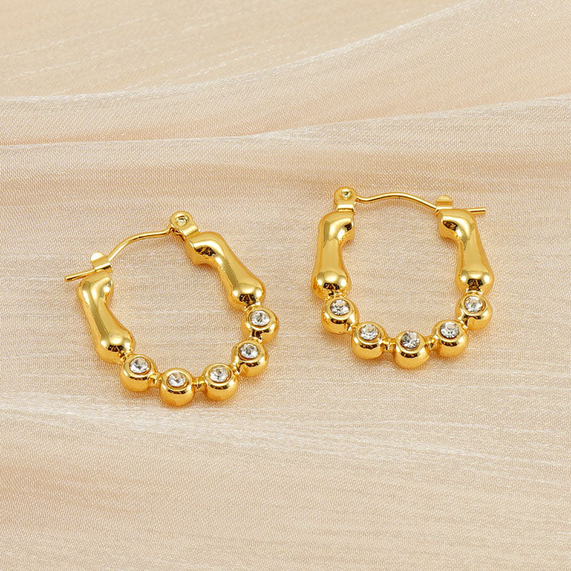 Bedazzle Zircon 18k Gold Plated Earrings