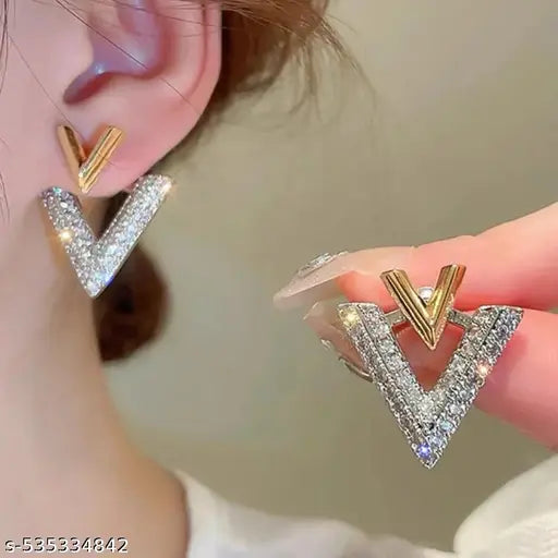 V-Shape 2 Way Convertible Earrings
