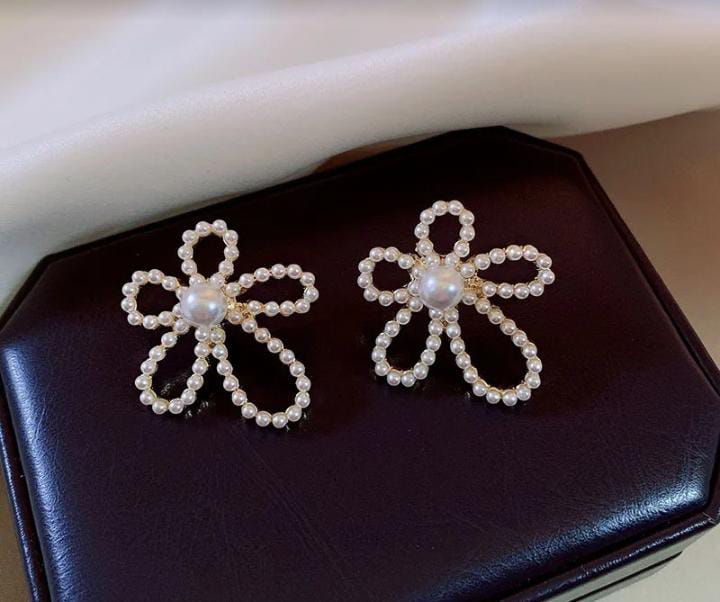 Korean Pearl Flower Studs