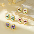 Vintage Oil Painting Style Fashion Earrings