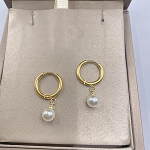 Élise Pearl Hoops – Adorniq Jewellery