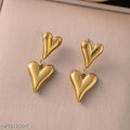Gold Plated Anti Tarnish Heart Themed Earrings