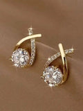 Pair of Elegant Golden-Tone Cross