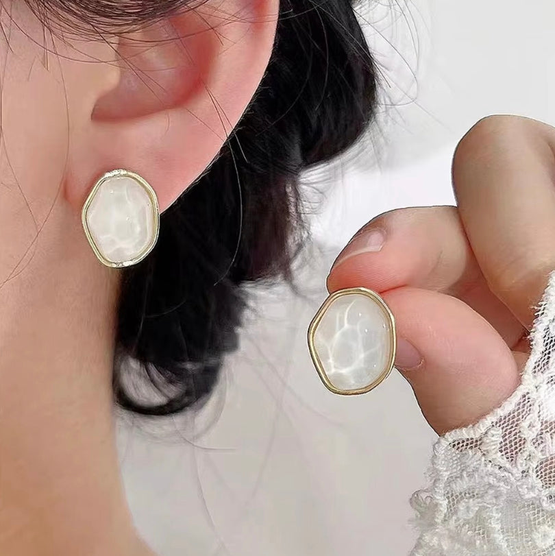 Water Ripple Effect Stud Earrings