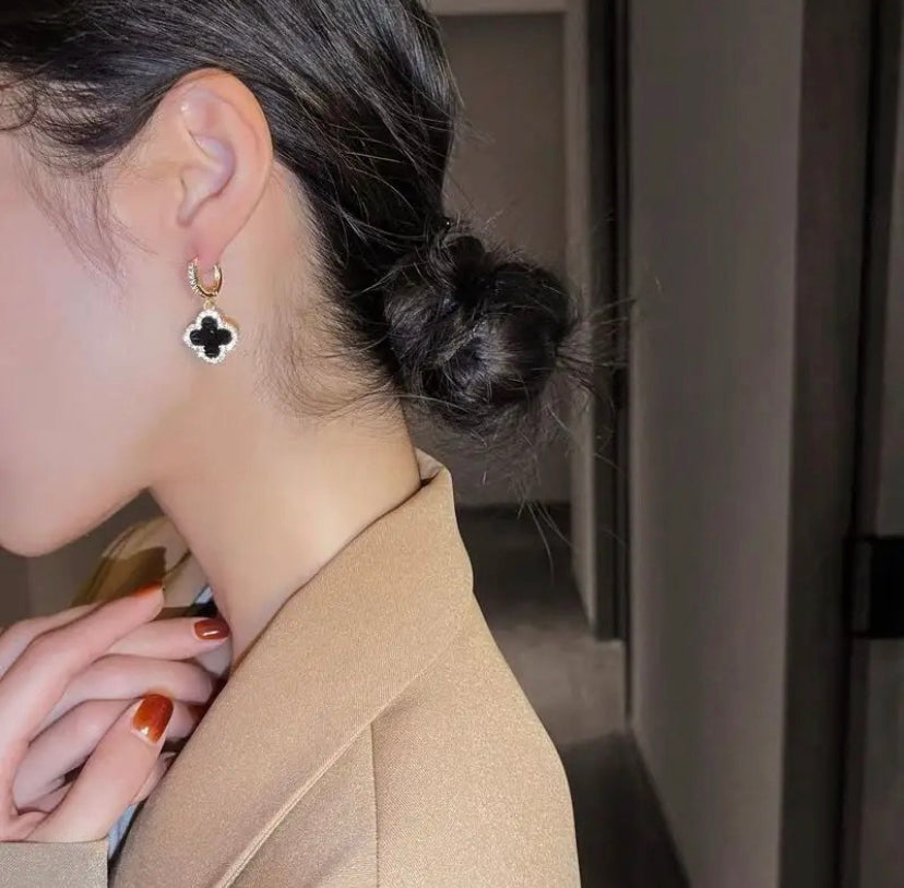 Black Clover Korean Hoop Earrings