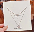 Double Layer Delicate Heart Necklace