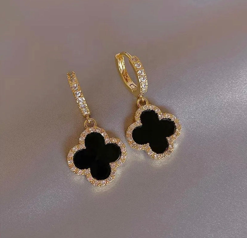 Black Clover Korean Hoop Earrings