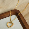 Hollow Heart Pendant Necklace