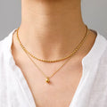 - Double-Layer Ball Pendant Necklace