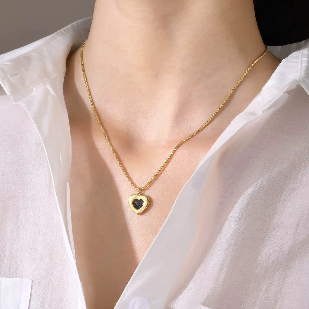 Black Heart Necklace