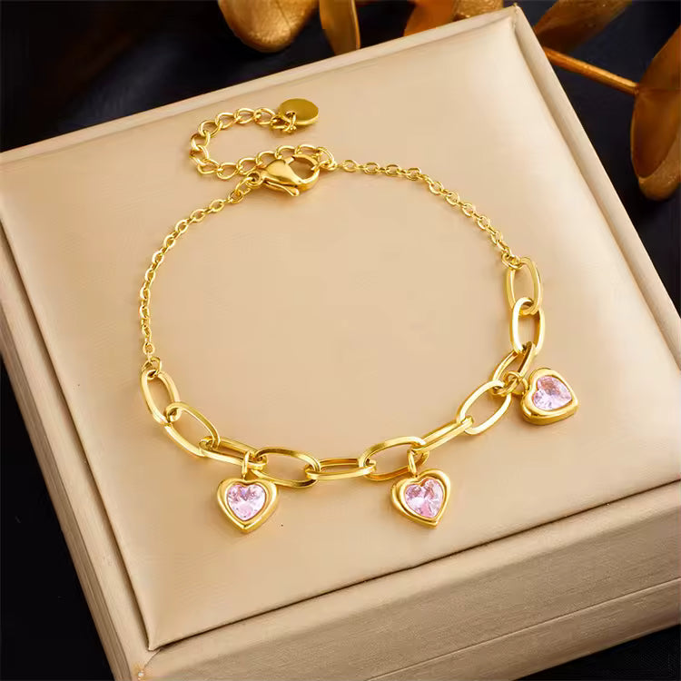 Charm Heart Link Bracelet