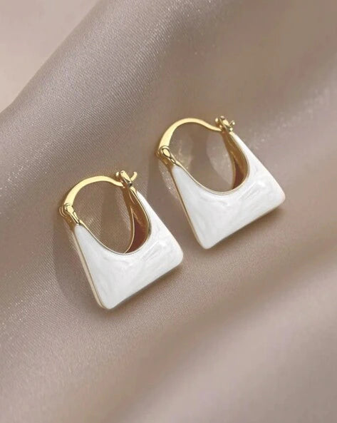 Trendy Enamel Handbag Earrings for Women
