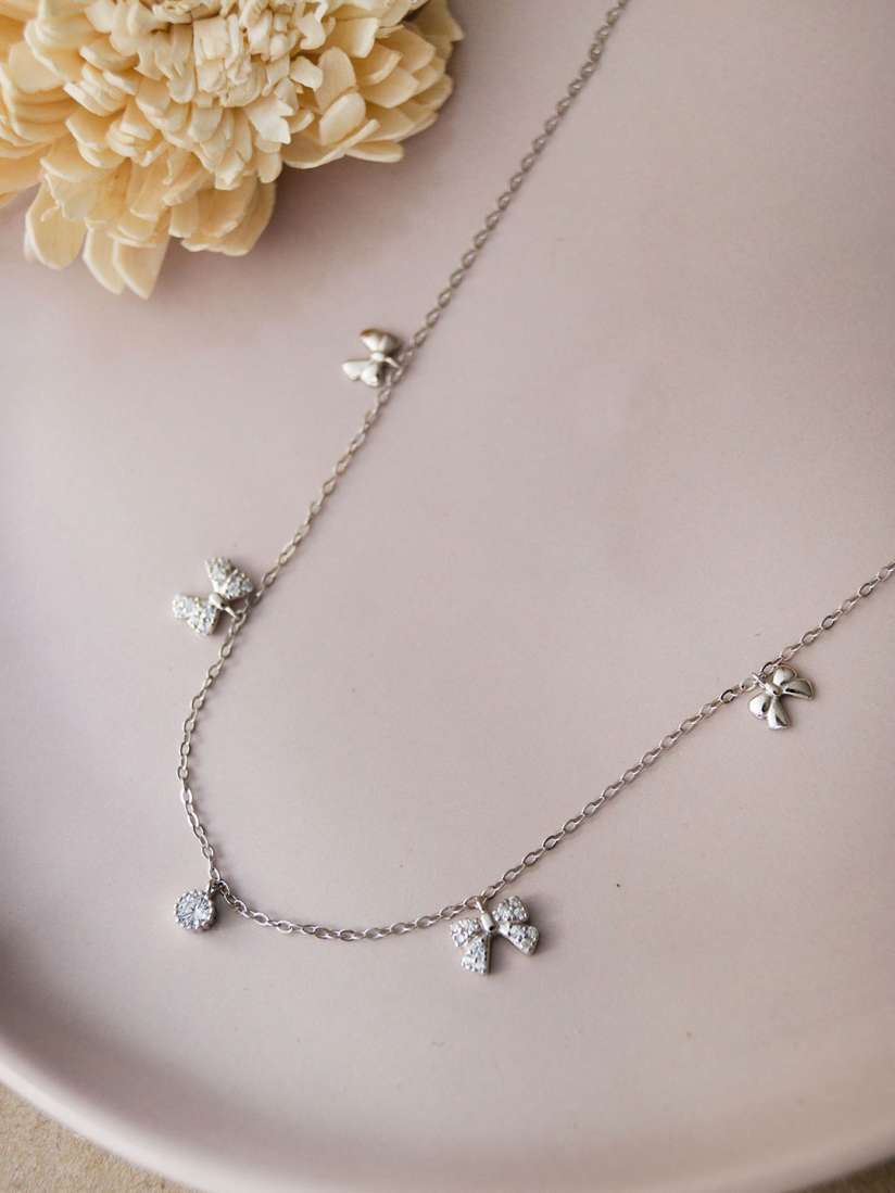 Bow Charms Choker Necklace