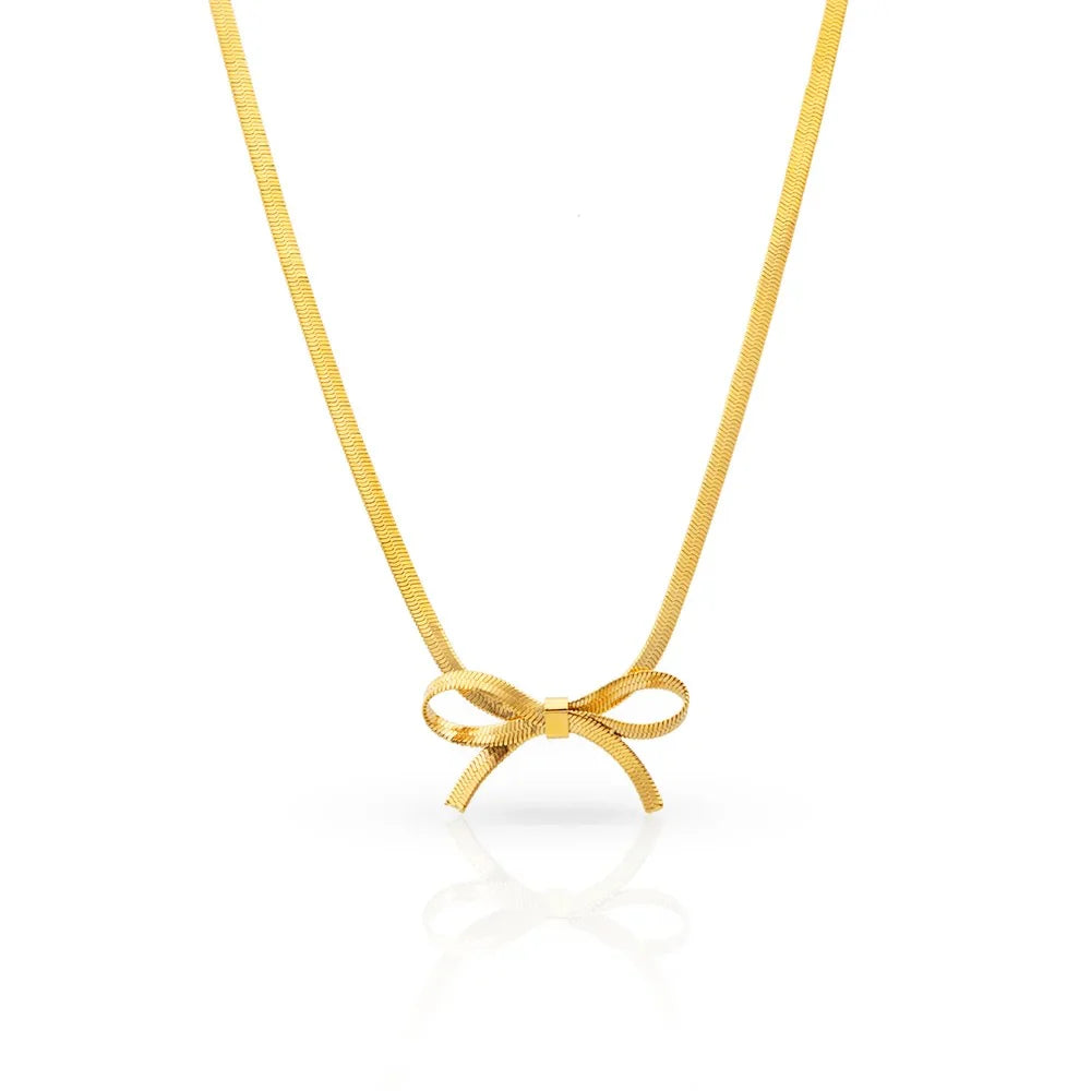 Bowknot Snake Chain Necklace