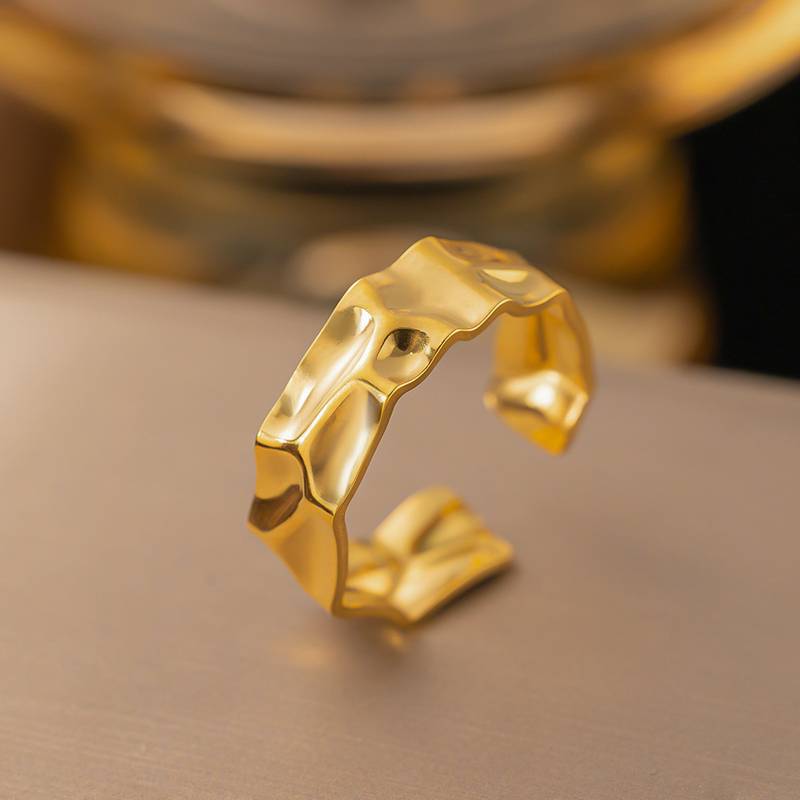 Elegant Gold Plated Adjustable Statement Ring