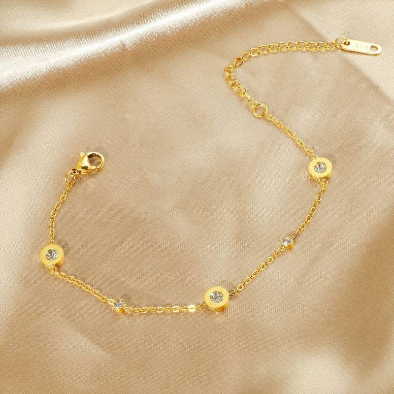 Roman Numbers Diamond Studded Bracelet