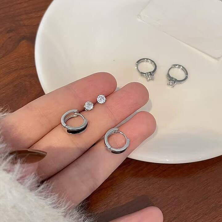 Korean 3 Pair Earrings Combo