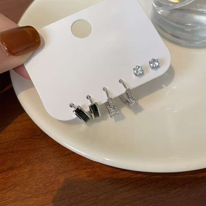 Korean 3 Pair Earrings Combo
