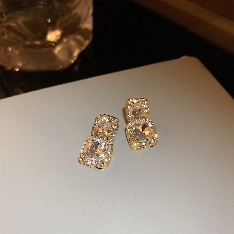 Shining Crystal Drop Earrings