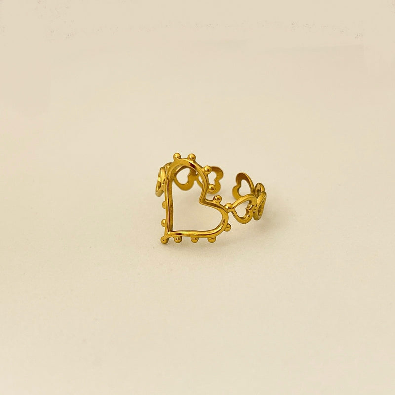 Full Hearts Adjustable Ring