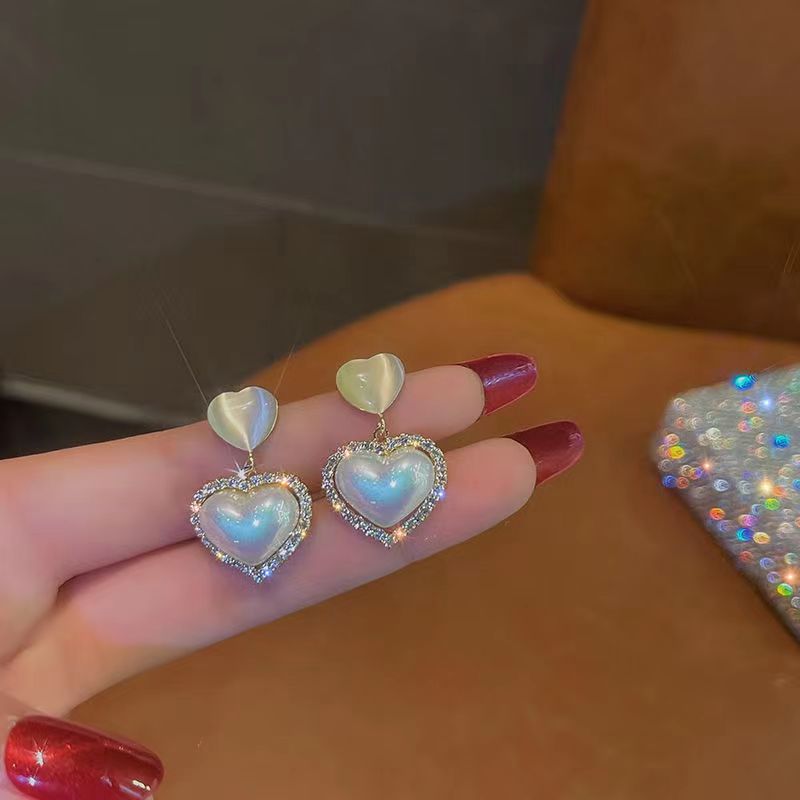 Love Heart Drop Earrings