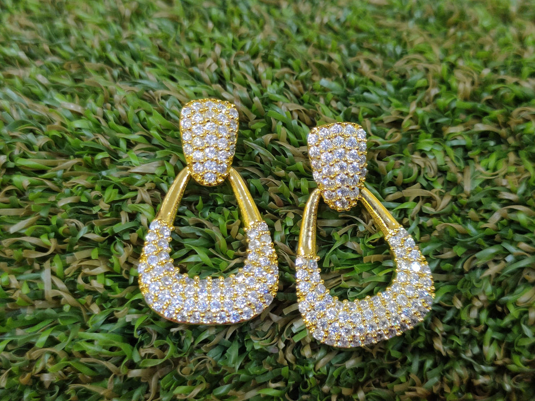 Bling Rhinestone Studded Drop Earrings