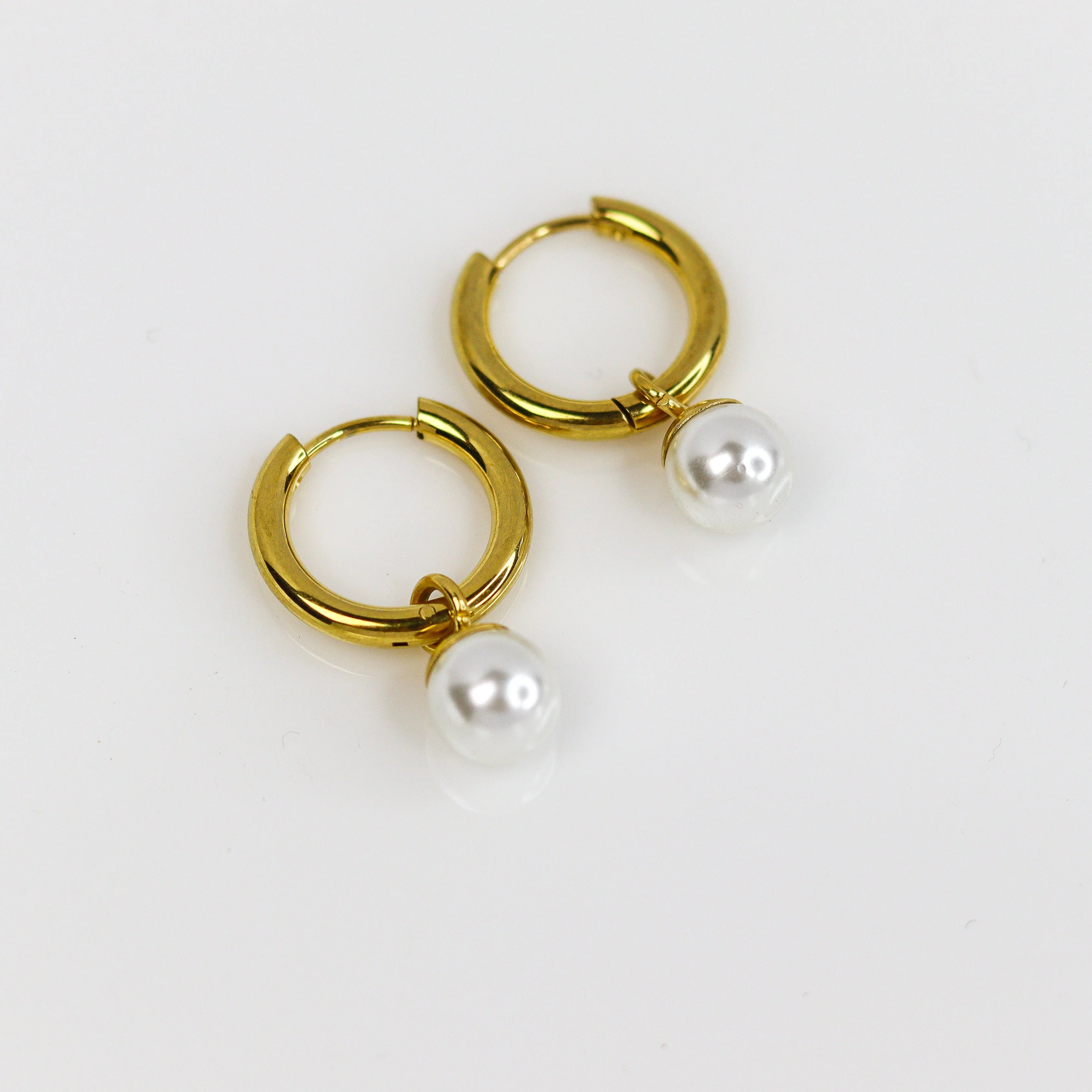 Élise Pearl Hoops – Adorniq Jewellery