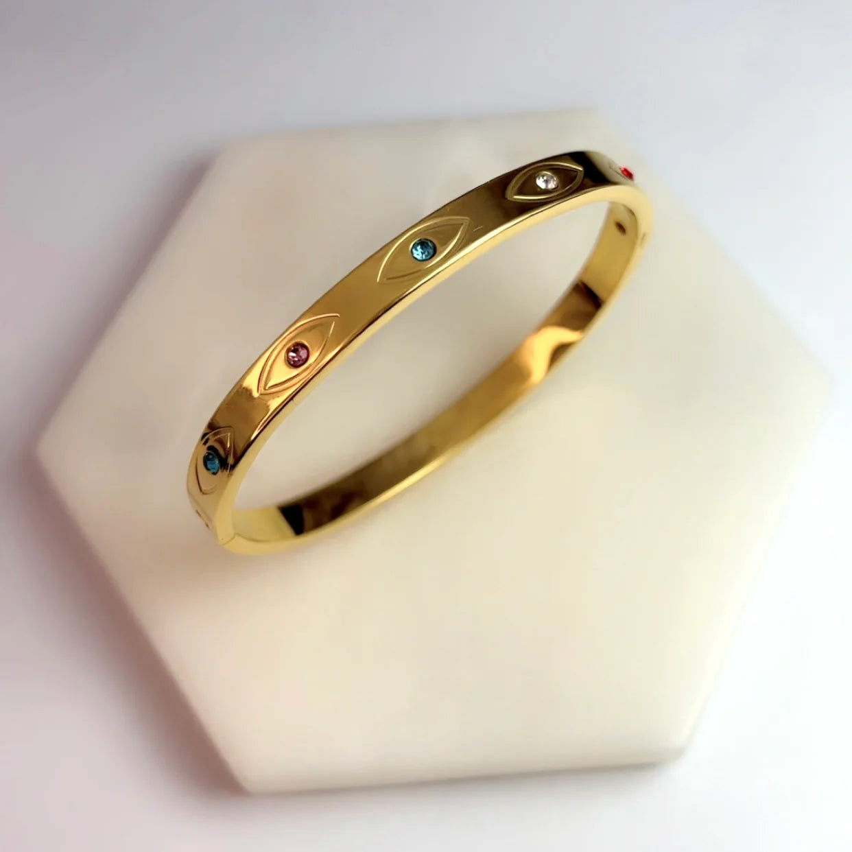Evil Eye Cuff Bangle Bracelet