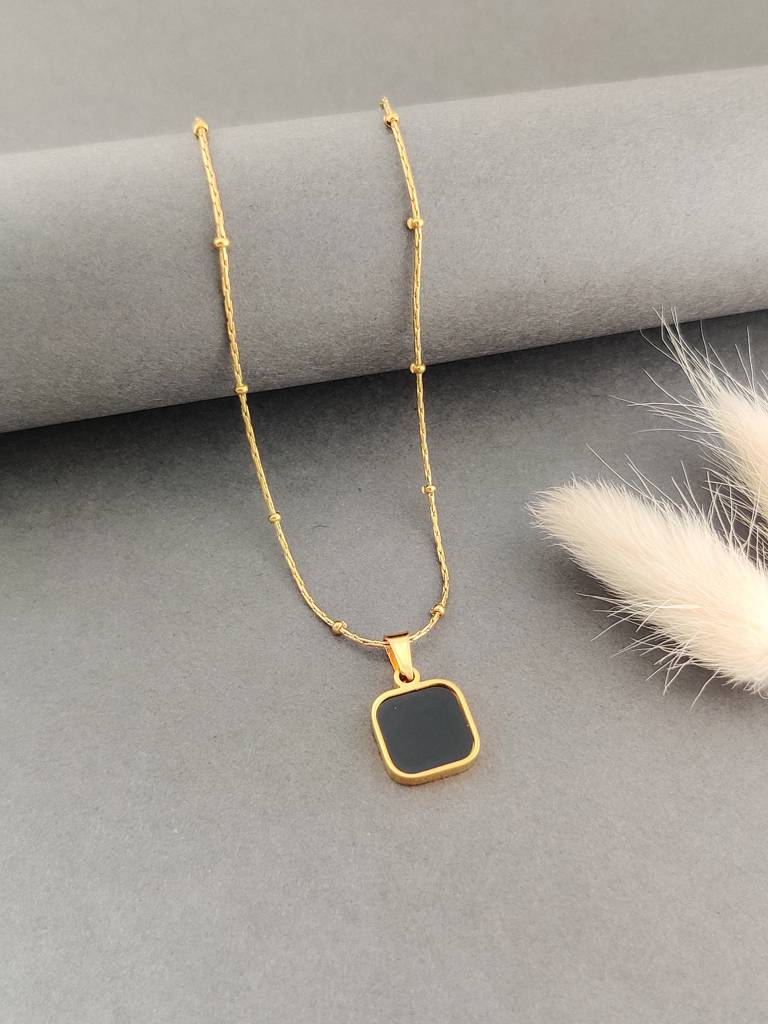 Black Square Necklace