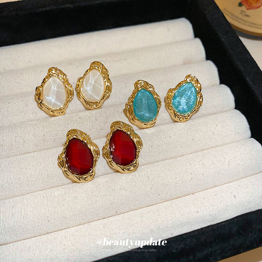 Irregular Shape Colorful Stud Earrings