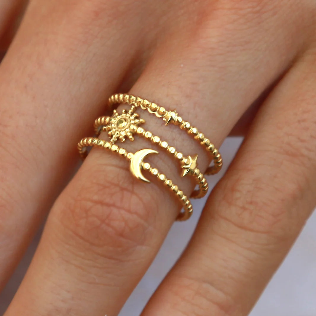 Gold rings – Love Ibiza