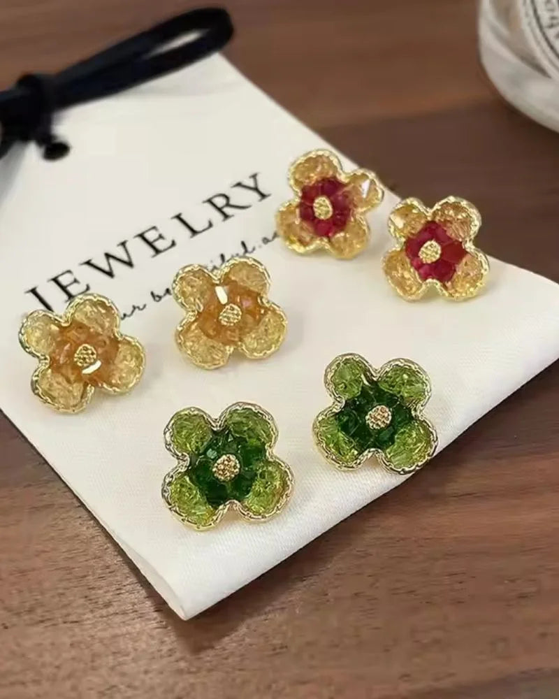 Gradient Candy Color Crystal Studs