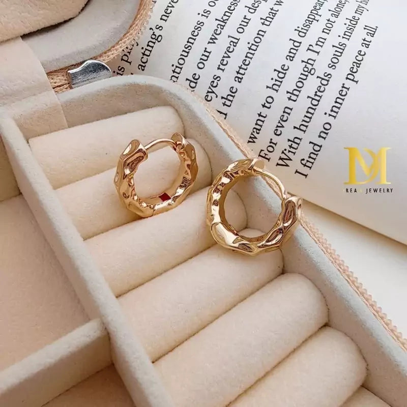 Distructed Hoop Earrings