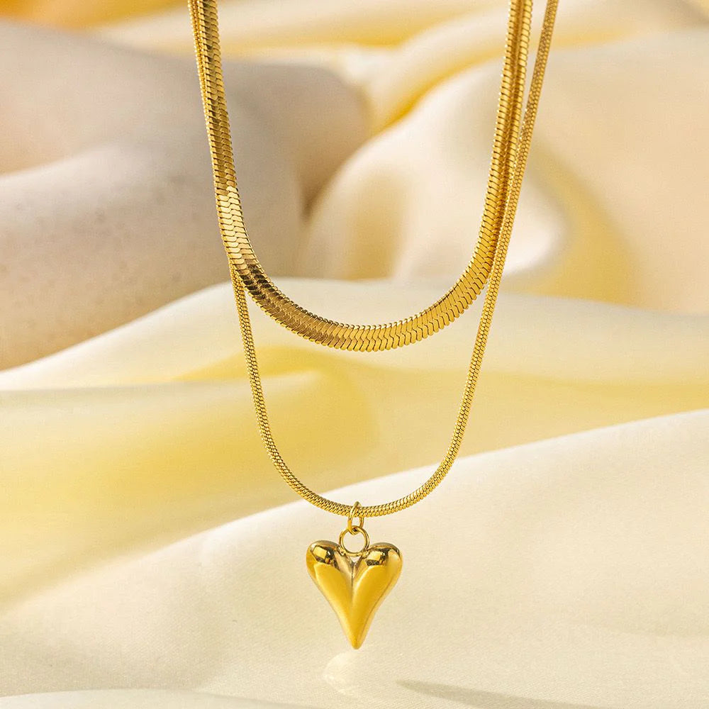 Dual Layer Heart Pendant