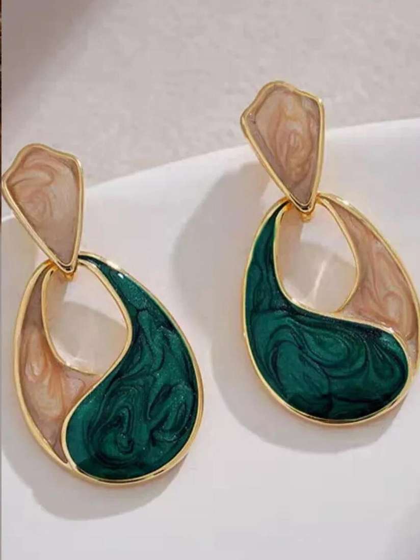 Waterdrop Glaze Haze Patchwork Green Color