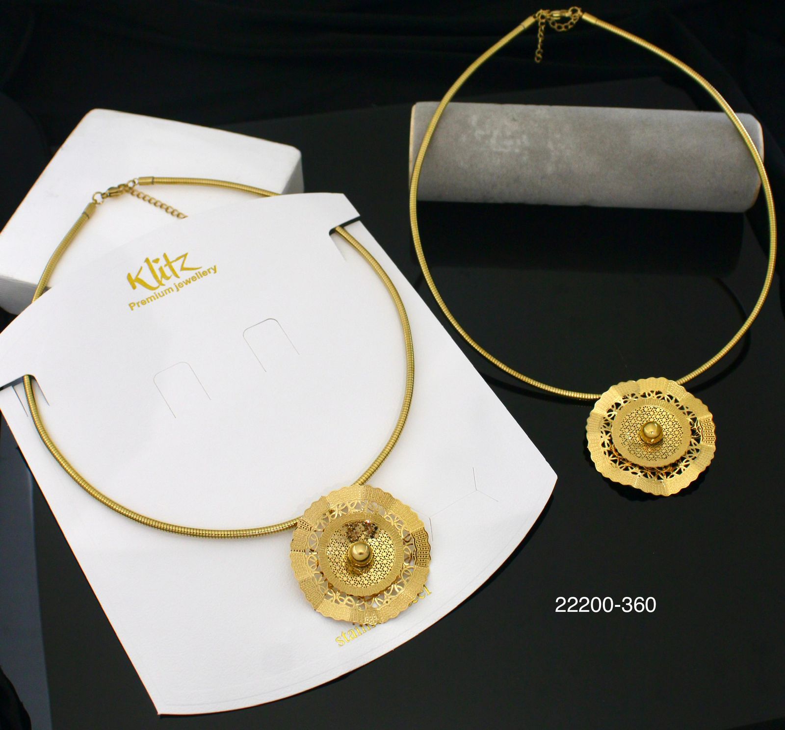 NM CREATION Gold Plated Rudraksh necklace