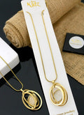 Women shiny pearl Pendant With Chain