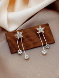 Star Dangle Gold Plated Earrings
