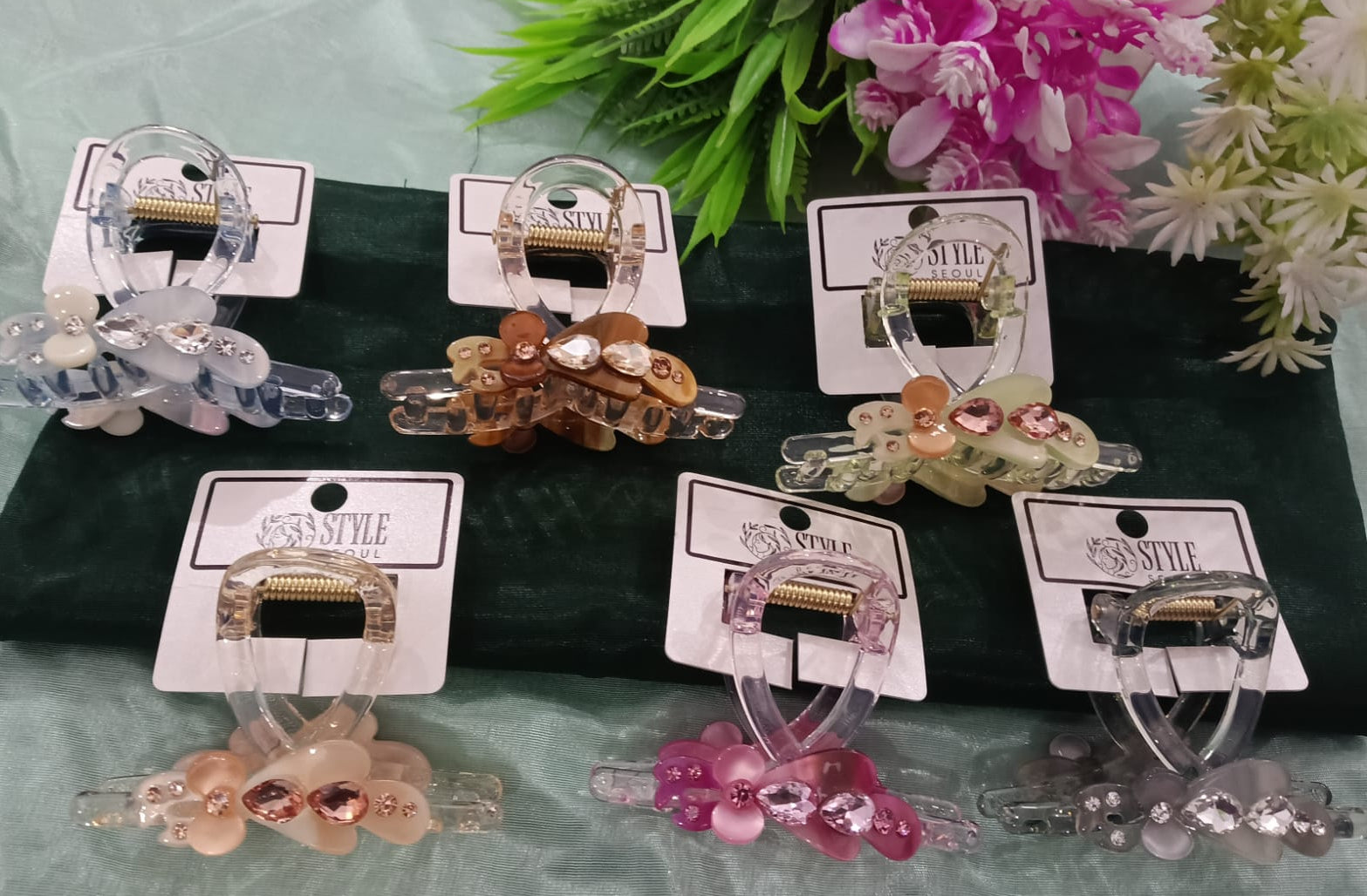 Crystal Claw Clips (1pic)